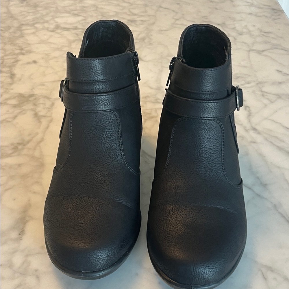 Easy Street Black Ankle Booties with Buckle Size 7.5. Look new - Picture 5 of 7
